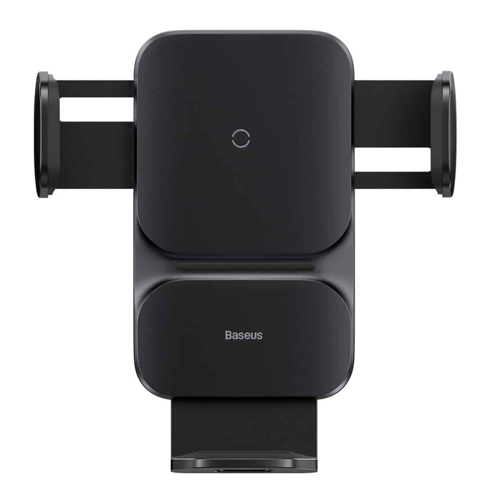 Тримач для мобiльного з БЗП Baseus Wisdom Auto Alignment Car Mount Wireless Charger（QI 15W）(Air Outlet base) Black