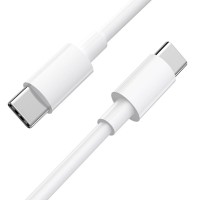 Кабель BOROFONE BX44 Type-C to Type-C, 5A, 100W, 1m, ABS, ABS connectors, White