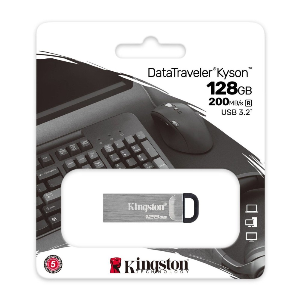 Flash Kingston USB 3.2 DT Kyson 128GB Silver/Black