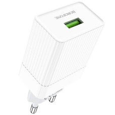 Мережевий зарядний пристрій BOROFONE BA47A Mighty speed single port QC3.0 3A White