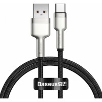 Кабель Baseus Cafule Series Metal Data Cable USB to Type-C 66W 1m Black