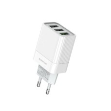 Мережевий зарядний пристрій BOROFONE BA40A Speedway, with 3 USB output, QC3.0 / QC2.0 White