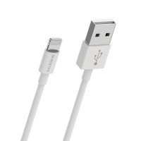 Кабель BOROFONE BX22 USB to iP 2.4A, 1m, PVC, РС connectors, White