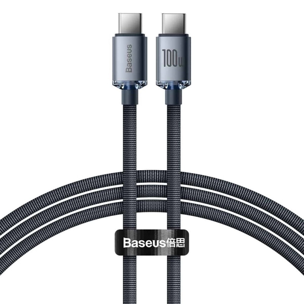 Кабель Baseus Crystal Shine Series Fast Charging Data Cable Type-C to Type-C 100W 2m Black
