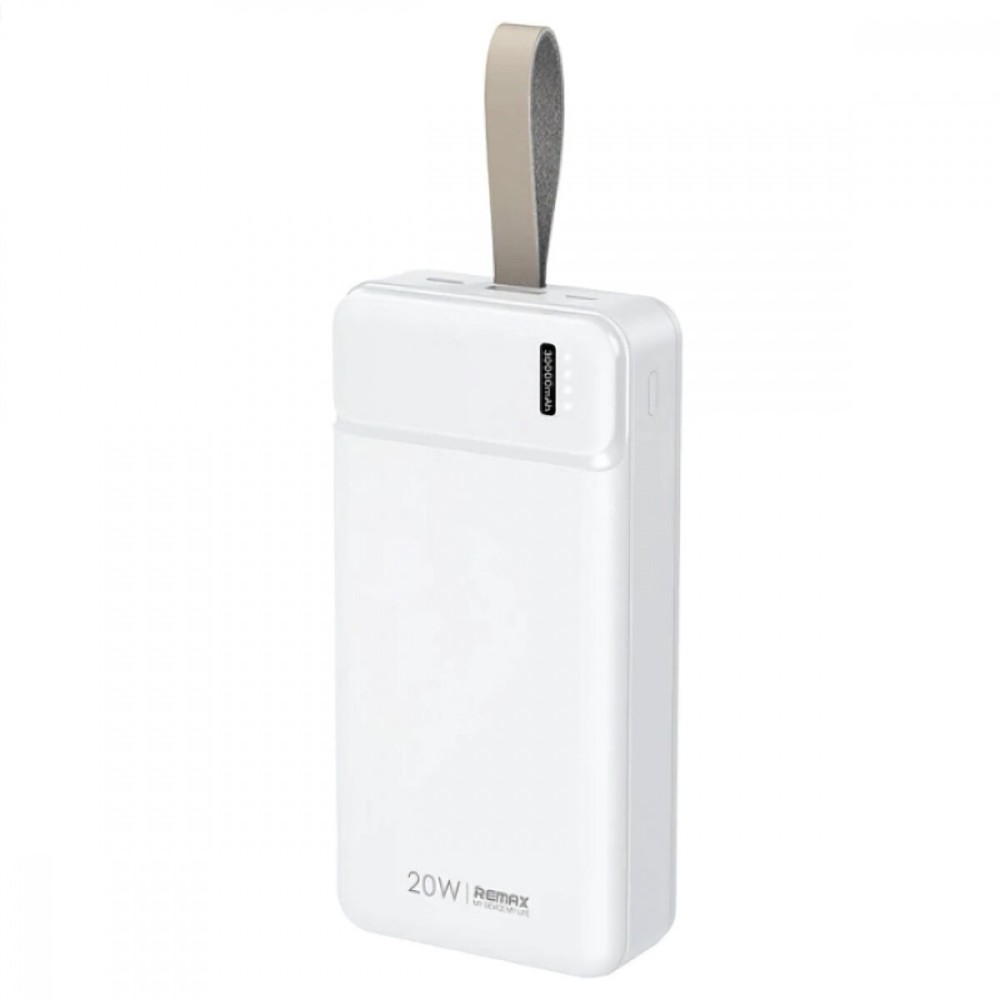 Зовнішній акумулятор REMAX Pure Series PD20W+QC18W  Multi-compatible Fast Charging Power Bank 30000Mah RPP-289 White