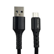 Кабель Mibrand MI-32 Nylon Charging Line USB for Micro 2A 0.5m Black