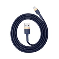 Кабель Baseus cafule Cable USB For iP 2.4A 1m Gold+Blue