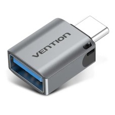 Кабель Vention USB-C Male to USB 3.0 Female OTG Adapter Gray Aluminum Alloy Type (CDQH0)