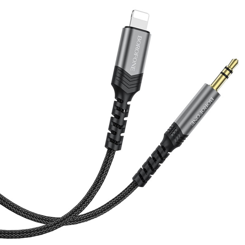 Аудiо-кабель BOROFONE BL15 iP Hi-sound digital audio conversion cable 1m Metel Grey