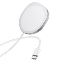 Бездротовий зарядний пристрій BOROFONE BQ12 Core magnetic holder wireless fast charger Silver