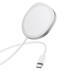 Бездротовий зарядний пристрій BOROFONE BQ12 Core magnetic holder wireless fast charger Silver