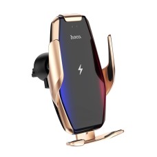 Тримач для мобільного HOCO S14 Surpass automatic induction wireless charging car holder Gold