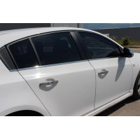 Молдинги стекол (нерж) Sedan, Carmos - Турецька сталь для Chevrolet Cruze 2009-2015 рр.
