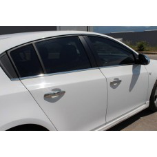 Молдинги стекол (нерж) Sedan, Carmos - Турецька сталь для Chevrolet Cruze 2009-2015 рр.