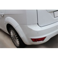 Накладки заднього рефлектора (2 шт, нерж) для Ford Focus II 2008-2011 рр.