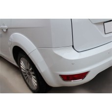 Накладки заднього рефлектора (2 шт, нерж) для Ford Focus II 2008-2011 рр.