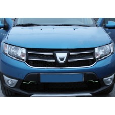 Накладки на решітку (4 шт., нерж.) для Dacia Logan MCV 2013-2020 рр.