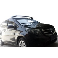 Козирьок на лобове скло (чорний глянець, 5мм) для Mercedes Vito / V W447 2014↗ рр.