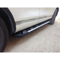 Бокові пороги Sunrise (2 шт., алюм) для Volkswagen Touareg 2010-2018 рр.