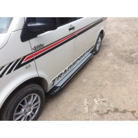 Бокові пороги Rainbow (2 шт., алюм) Коротка база для Volkswagen T5 Transporter 2003-2010 рр.