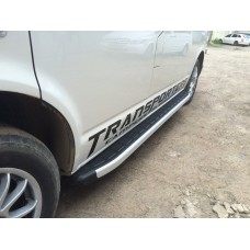 Бокові пороги Fullmond (2 шт., алюм) Коротка база для Volkswagen T5 Transporter 2003-2010 рр.