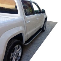 Бокові пороги Tayga Grey (2 шт., алюміній) для Volkswagen Amarok 2010-2021 рр.