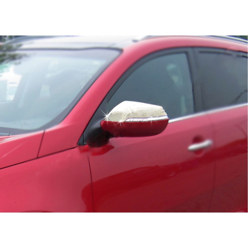 Накладки на дзеркала (2 шт., нерж.) для Kia Sportage 2010-2015 рр.