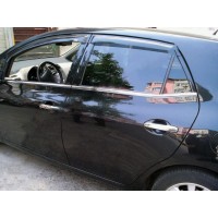 Молдинг скла (4 шт, нерж) OmsaLine - Італійська нержавійка для Toyota Auris 2007-2012 рр.