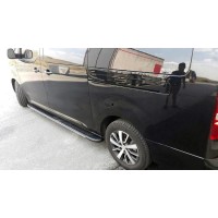 Бокові пороги Bosphore Grey (2 шт, алюміній) XS – Коротка база для Peugeot Expert 2017↗ рр.