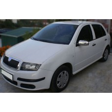 Накладки на дзеркала 2006-2023 (2 шт, нерж.) для Skoda Fabia 2000-2007 рр.
