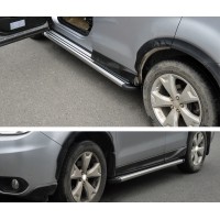 Бокові пороги Оригінал (2 шт, алюміній) для Subaru Forester 2013-2018 рр.