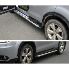 Бокові пороги Оригінал (2 шт, алюміній) для Subaru Forester 2013-2018 рр.