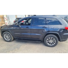 Бокові пороги Allmond Black (2 шт., алюміній) для Jeep Grand Cherokee WK2 2010↗ рр.