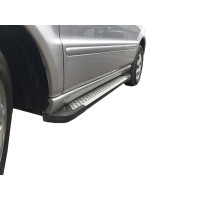Бокові пороги Allmond Grey (2 шт., алюміній) для Mercedes ML W163