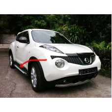 Бокові пороги Allmond Grey (2 шт., алюм.) для Nissan Juke 2010-2019 рр.