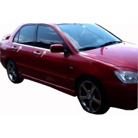 Зовнішня окантовка стекол (4 шт, нерж) Carmos - Турецька сталь для Mitsubishi Lancer 9 2004-2008 рр.