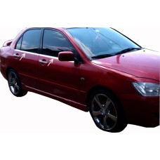 Зовнішня окантовка стекол (4 шт, нерж) Carmos - Турецька сталь для Mitsubishi Lancer 9 2004-2008 рр.