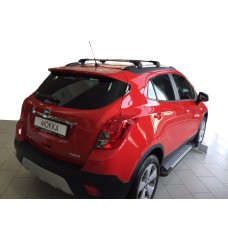 Бокові пороги Allmond Grey (2 шт., алюміній) для Opel Mokka 2012-2021 рр.