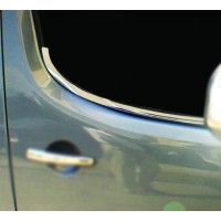 Окантовка вікон дверей (нерж.) Carmos - Турецька сталь для Citroen Berlingo 2008-2018 рр.