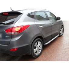 Бокові пороги Fullmond (2 шт., алюм.) для Hyundai IX-35 2010-2015рр.