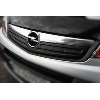 Зимова накладка на решітку (верхня) V2 Глянцева, 2007-2015 для Opel Vivaro 2001-2015 рр.