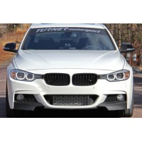 Накладка на передній бампер Flap (чорна) для BMW 3 серія F-30/31/34 2012-2019рр.