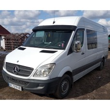 Козирок на лобове скло на рамі V2 (чорний глянець, 5мм) для Mercedes Sprinter 2006-2018 рр.