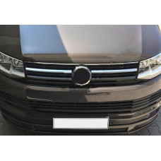 Накладки на решітку верхня 2015-2019 (2 шт, нерж) для Volkswagen T6 2015↗, 2019↗ рр.