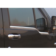 Зовнішня окантовка вікон (2 шт., нерж.) Carmos - Турецька сталь для Ford Connect 2002-2006 рр.