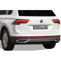 Накладки імітація вихлопних насадок 2020-2023 (3 шт, нерж) для Volkswagen Tiguan 2016↗