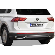 Накладки імітація вихлопних насадок 2020-2023 (3 шт, нерж) для Volkswagen Tiguan 2016↗