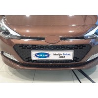Накладки на решітку 2014-2018 (2 шт, нерж) для Hyundai I-20 2014-2020 рр.