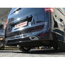 Накладка на задній бампер V2 (під фарбування) для Mercedes Vito / V W447 2014↗ рр.