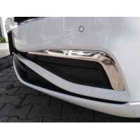 Накладки на противотуманки 2019+ (2 шт, нерж) Carmos - Турецька сталь для Volkswagen Passat B8 2015↗ рр.